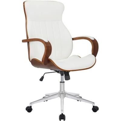Bürostuhl Melilla Kunstleder walnuss/weiß Image