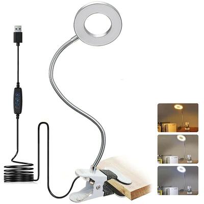 Schreibtischlampe- USB-Klemmlampe Lampen- Augen 8W led Leselampe- Kalt- und Warmweiß Image