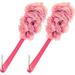 2Pack Back Scrubber for Showerï¼Œ Loofah Sponge Shower Brush Using Body Exfoliating with Long Handle Loofah on a Stick for Men Women Bathing Accessories for Body Brushes (Blue and White)