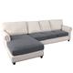 Sectional Couch Covers Stretch Anti-Slip L Shape Sofa Slipcovers, Separate Sofa Seat Cushion Covers Chaise Cover for Both Left/Right Sectional Couch 2/3 Seater and Chaise Cover