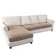 Sectional Couch Covers Stretch Anti-Slip L Shape Sofa Slipcovers, Separate Sofa Seat Cushion Covers Chaise Cover for Both Left/Right Sectional Couch 2/3 Seater and Chaise Cover