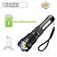 High-power LED Rechargeable Flashlight with 30W Lamp Beads Portable Torch 7 Lighting Modes Zoomable Waterproof Camping Light