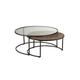 Lot de 2 tables gigognes ronde en métal