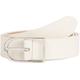 Calvin Klein Damen Gürtel Centre Bridge Buckle Belt 3.0 aus Leder, Weiß (Bright White), 80 cm