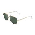 CLANDESTINE - Sonnenbrille B-Pilot 18 Gold Dark Green - Grüne HD Nylon Gläser und Edelstahlrahmen - Sonnenbrille für Männer und Damen - Smart Vision Technology - Bessere Sicht und Geringere Blendung