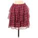 Gap Casual Skirt: Burgundy Chevron Bottoms - Women's Size X-Small