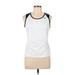 Nike Active Tank Top: White Print Activewear - Women's Size Large