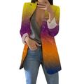 JDEFEG Tan Long Jacket Womens Casual Elegant Long Sleeve Blazer Jacket Plus Size Solid Color Work Oversized Work Office Jacket Blazer Petite Fall Coats for Women Orange XXL