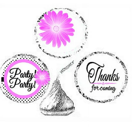 216ct Pink Party Party Party Favor Candy Decoration Stickers Labels Fits Kisses Chocolates Party Favors Envelope