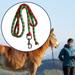 kesoto Horse Lead Rope Braided Horse Rope Swivel Buckle Durable Horse Leading Rope with Snap Hook Equestrian Equipment 3.5meters Green Red