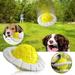 Brother Teddy Dog Toys for Aggressive Chewers Squeaky Dog Balls Dog Flying Discs Toy Interactive Dog Toys Dog Toys for Medium/Larg Dogs Ufo Shape Durable Dog Ball Toy Yellow