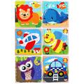 Puzzles for Kids for Ages 3-5 16 Piece Wooden Jigsaw Puzzles for Toddler Children Learning Educational Toddler Puzzle Toys for Boys and Girls 6 Pack Preschool Children Puzzles Set