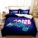 3PCS Gamer Duvet Cover Set Full Bed in a Bag Gaming Duvet Cover Set with Corner Ties and Zipper Closure Cute Duvet Cover Set for Kids Boys and Girls