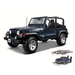 Diecast Car & Trailer Package - Jeep Wrangler Rubicon Convertible Blue - Maisto 31245 - 1/27 Scale Diecast Model Toy Car w/Trailer