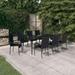 9 Piece Patio Dining Set Black Outdoor Furniture Sets Outdoor Patio Set Backyard Furniture Suitable for Balcony Deck Patio