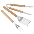 Gheawn Barbecue Clip Clearanceï¼�Stainless Steel Three Piece Set with Handle Grill Fork Grill Spatula Grill Clip Outdoor Barbecue Supplies Grill Grill Tools Khaki