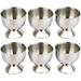 Stainless steel Egg cups for soft-boiled Eggs 12-piece set with 6 Egg cups and 6 Egg spoon