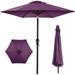 Best Choice Products 10ft Outdoor Steel Market Patio Umbrella w/ Crank Tilt Push Button 6 Ribs - Amethyst Purple