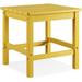 Efurden Oversized Outdoor Side Table 19.68 Poly Lumber Adirondack Side Table for Poolside Garden and Front Porch (Yellow)