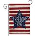 RooRuns Strip and Star Wreath Welcome Patriotic Garden Flag Double Sided 4th of July Garden Flag Memorial Day Flag Independence Day Flag Yard Outdoor Decoration