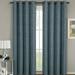 Fiorela Heavyweight Jacquard Drapes Floral Curtain Panels With Grommets (Single) - Blue - 54x84