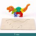 Children s 3d Wooden Three-dimensional Puzzle Building Blocks Baby Puzzle Early Education Intelligence Wooden Dinosaur Toys For Baby Birthday Gift Children s Day Gift