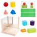 Baby Enstine Toys Mirror Building Blocks Geometry Shape Geometric Sorting Boards Peg Delicate Wooden Child