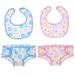 2 Sets Doll Clothes Saliva Towel for Dolls Bibs Dressing-up Newborn