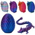 Easter Egg Dragon Egg 12In Dragon Toy 3D Printed Dragon Egg 3D Printed Articulated Dragon Crystal Dragon with Dragon Egg 3D Printed Dragon Fidget Toys for Autism/ADHD Easter Gifts