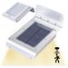 Solar Powered Sensor LED Security Lights - Waterproof Solar Flood Wall Lights for Outside House - Bright Long-Lasting Energy-Saving Stainless Design - Auto-On at Night Grey