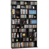 Triple Slim Multimedia Storage Rack In Espresso