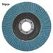 10pcs 115mm Blue Flap Disc Wheel Sanding Grinding Flap Wheel For Angle Grinder (120 Grit)