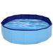 Collapsible Kiddie Pool Hard Plastic Dog Pool - 32 Ball Pit for Kids Foldable Swimming Pool Tub Durable Pool for Puppy Toddler Outdoor Water Game for Backyard Round