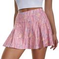 XLZWNU Skirts for Women Tennis Skirt Pink Dress for Women Print Tennis Skirt Sport Golf Shorts Skirt High Waist Pleated Mini Athletic Running Skirt Athletic Skirts Women Mini Skirt 1PC Skirt Pink L