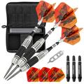 Viper The Freak Steel Tip Darts Knurled and Grooved Barrel 22 Grams and Casemaster Select Black Nylon Dart Case