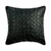 Black Pillow Cover Textured Leather Checks Faux Leather Pillow Cover 14x14 inch (35x35 cm) Pillow Case Square Faux Leather Pillowcase Checkered Modern Solid - Black Leather Weave