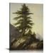 Nawypu Farmhouse Landscape Forest Pictures Bedroom - Art Decor Wall Art for Kitchen - Art Prints- Rustic Vintage Decor for Living Room - Antique French Poster Green Forest Pine Tree Mountain Moody