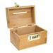 Durable Wooden Storage Box Coin Box Treasure Storage Box Retro Wooden Box