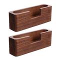 2 Pcs Display Shelf Shelves Business Card Holders Wood Stand Walnut Case Personality Office