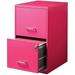 YFBOOLIFE Scranton & Co 2 Drawer File Cabinet in Pink