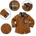 KYAIGUO Little Boys down Plaid Shirt Jacket for Toddler Kids Comfortable Long Sleeve Button down Plaid Shirt Outerwear Coat