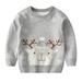 Toddler Girl Christmas Outfit Baby Santa Babe Shrit Crewneck Sweatshirt Long Sleeve Sweater Holiday Clothes 7-8YA4