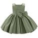 NIUREDLTD Flower Girl Dress Kids Baby Bowknot Dress Wedding Bridesmaid Formal Dresses Toddler First Baptism Christening Gown Wedding Party Princess Dress Pageant Gown For Toddler Grils Green Size 100