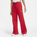 Nike Sportswear Phoenix Fleece Women's High-Waisted Wide-Leg Tracksuit Bottoms - Red - Polyester