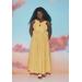 Plus Size Women's Flower Bustier Maxi Dress by ELOQUII in Sunshine Yellow (Size 14)