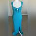 Free People Dresses | Euc Free People Elani Smocked Bodycon Dress. Size Xs Turquoise. | Color: Blue | Size: Xs