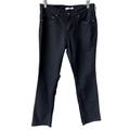 Levi's Jeans | Levis 505 Straight Leg Jeans Pants Women Size 27 Solid Black Denim Stretch Comfy | Color: Black/Tan | Size: 27