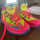 Nike Shoes | Kids/Women’s Nike Max Lebron Xi Low Gs | Color: Red/Yellow | Size: 7g