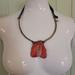 Anthropologie Jewelry | Anthropologie Red Pendant Bib Statement Necklace | Color: Gold/Red | Size: Os