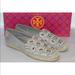 Tory Burch Shoes | New! Tory Burch Suede Yasmin Espadrille Loafers | Color: Gray | Size: 6.5